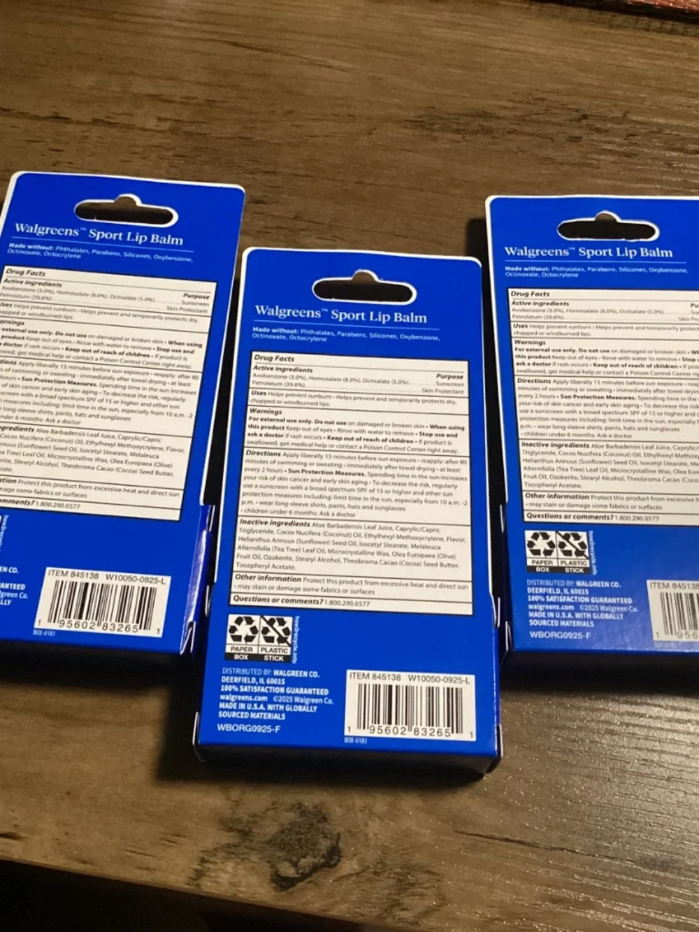 Walgreens Sport Lip Balm SPF 30 Twin Pack Bundle 3 pack